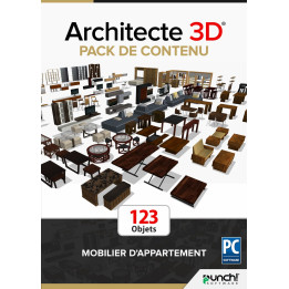 ARCHITECTE 3D® Pack de Contenu - Mobilier d'appartement