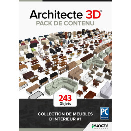ARCHITECTE 3D® Pack de contenu - Collection de meubles d'intérieur 1