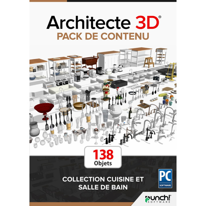 ARCHITECTE 3D® Pack de contenu - Collection Cuisine et Salle de Bain