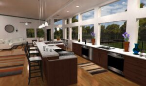 Cuisine en vue 3D d'Architecte 3D