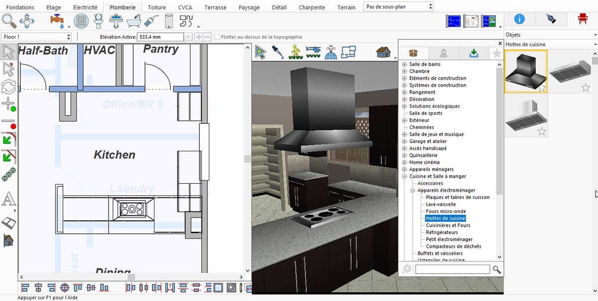 Empty basic kitchen layout before adding appliances and accessories