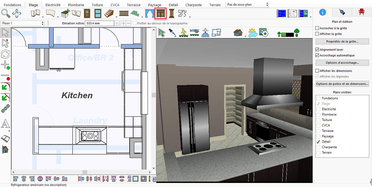 Empty basic kitchen layout before adding appliances and accessories