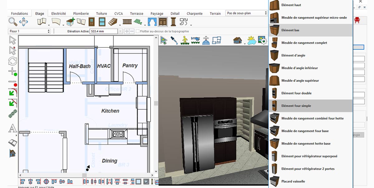 Empty basic kitchen layout before adding appliances and accessories