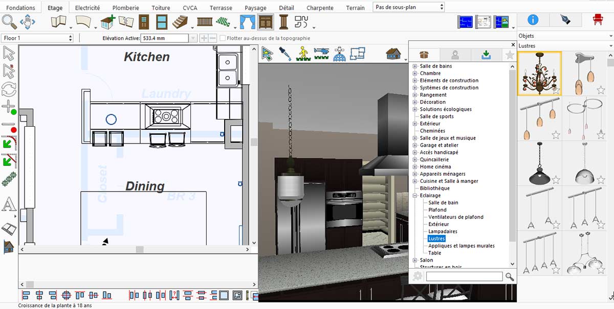 Empty basic kitchen layout before adding appliances and accessories