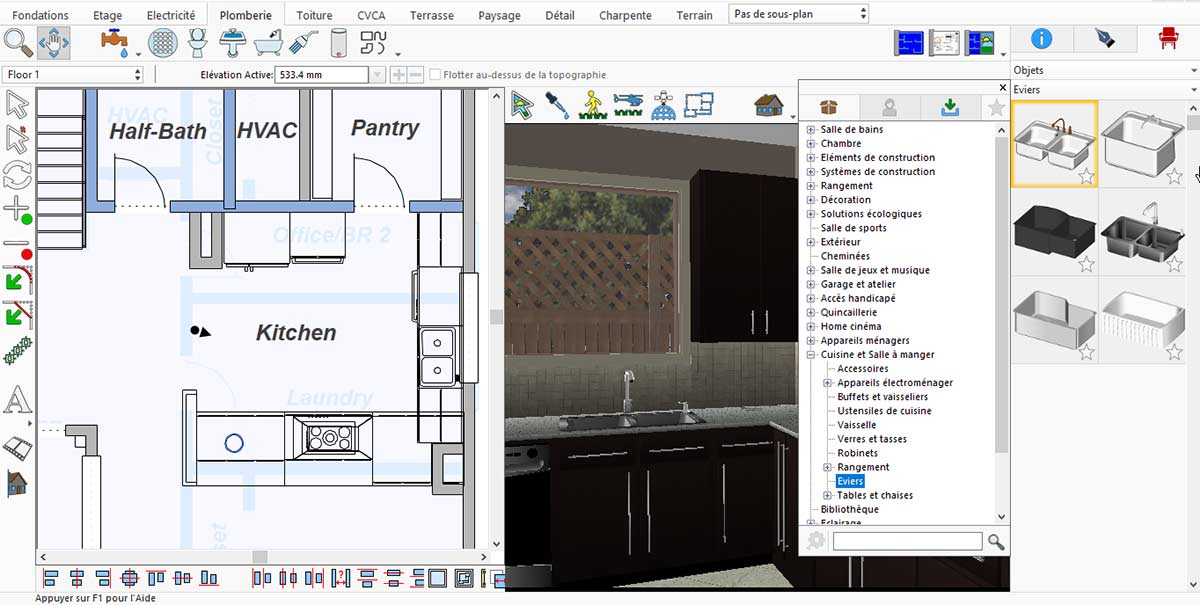 Empty basic kitchen layout before adding appliances and accessories