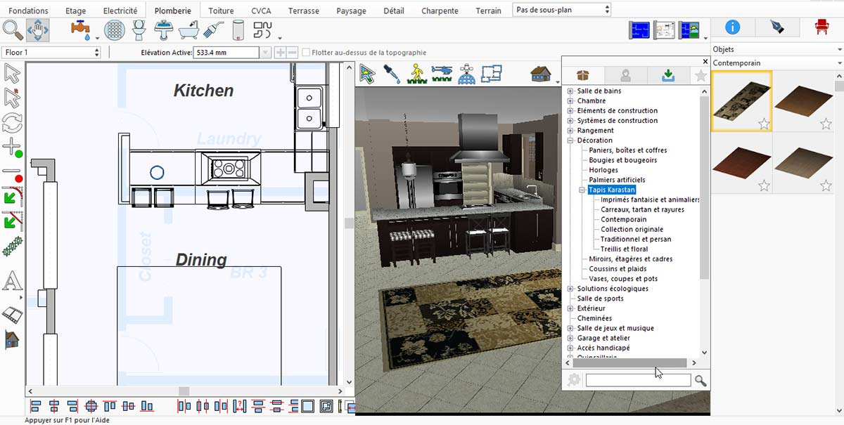 Empty basic kitchen layout before adding appliances and accessories