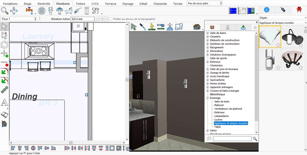 Empty basic kitchen layout before adding appliances and accessories