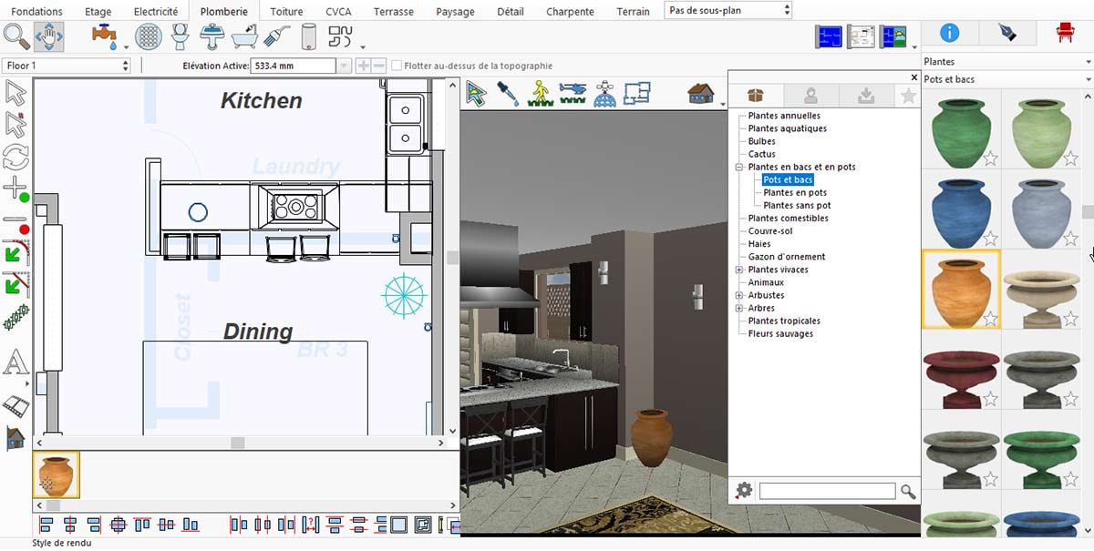 Empty basic kitchen layout before adding appliances and accessories
