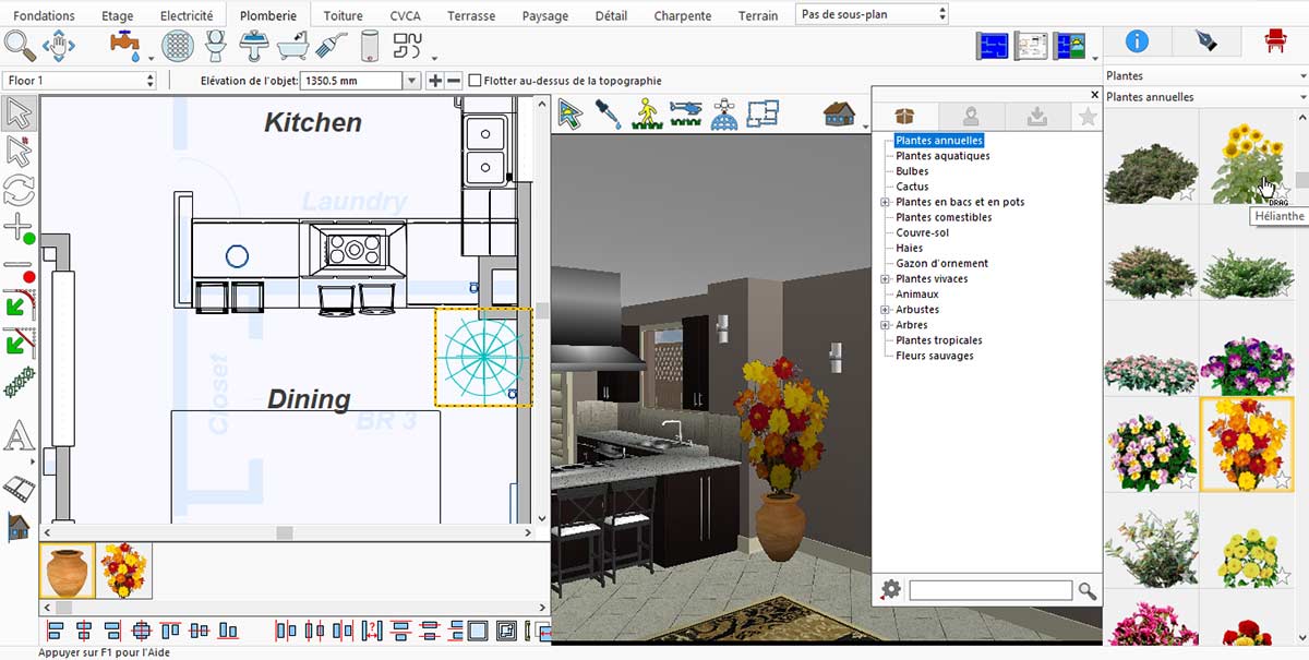 Empty basic kitchen layout before adding appliances and accessories