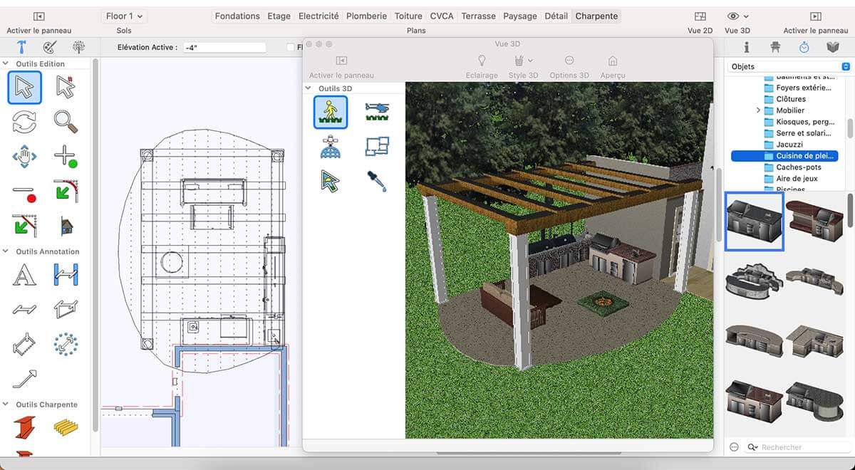 Ground Fill Region tool inside workspace
