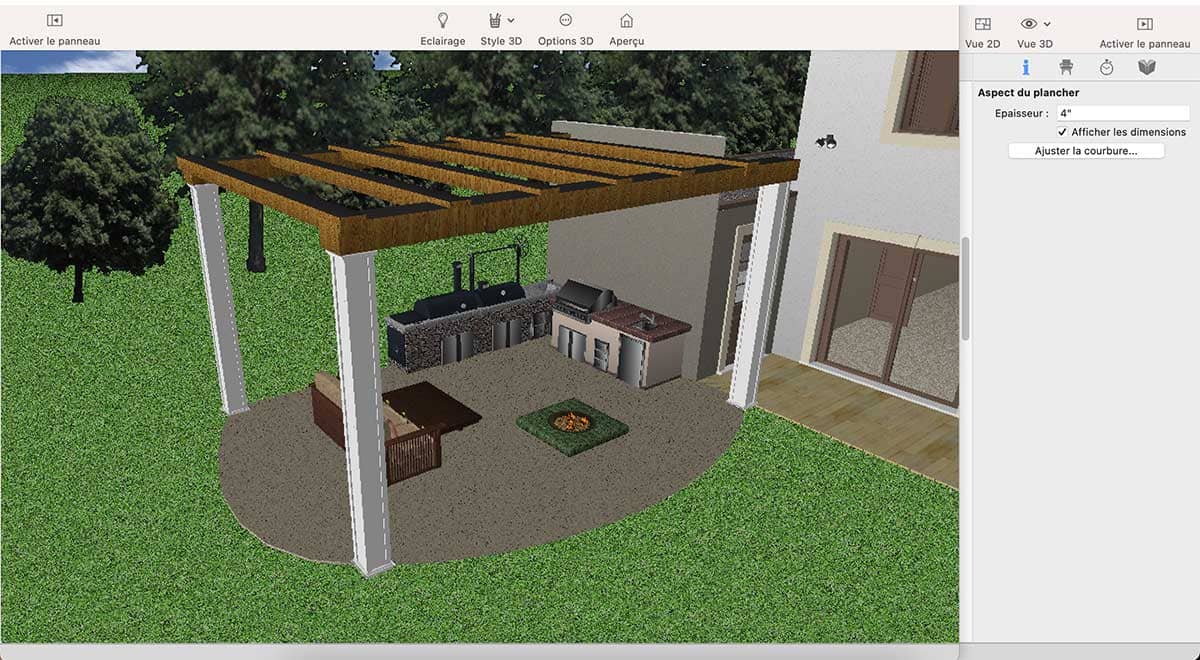 Ground Fill Region tool inside workspace