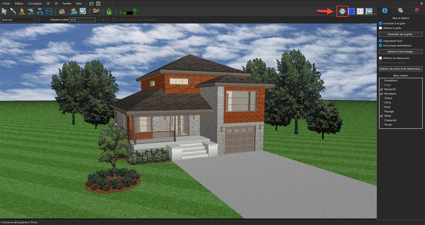 Fenêtre Copilot ouverte dans le logiciel Architecte 3D, prête à être utilisée pour l'aide à la conception