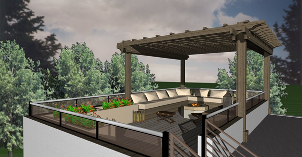 terrasse sur toit plat