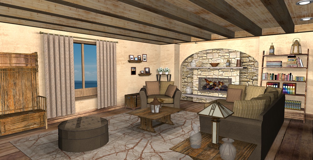 rendering living room
