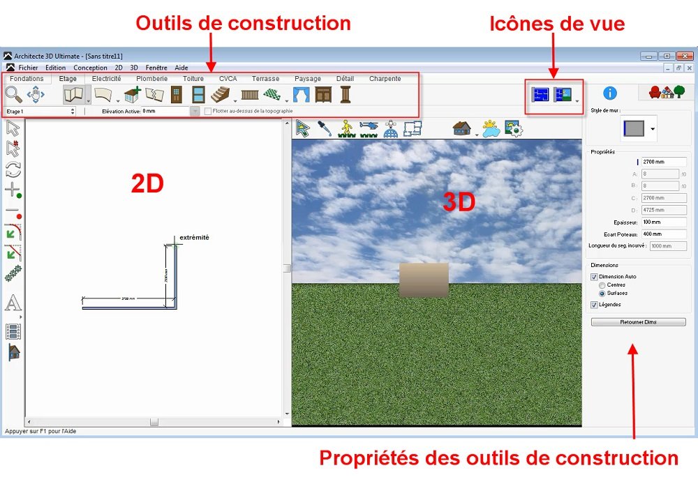 Un assistant de conception, des outils de construction et des bibliothèques pour créer votre maison