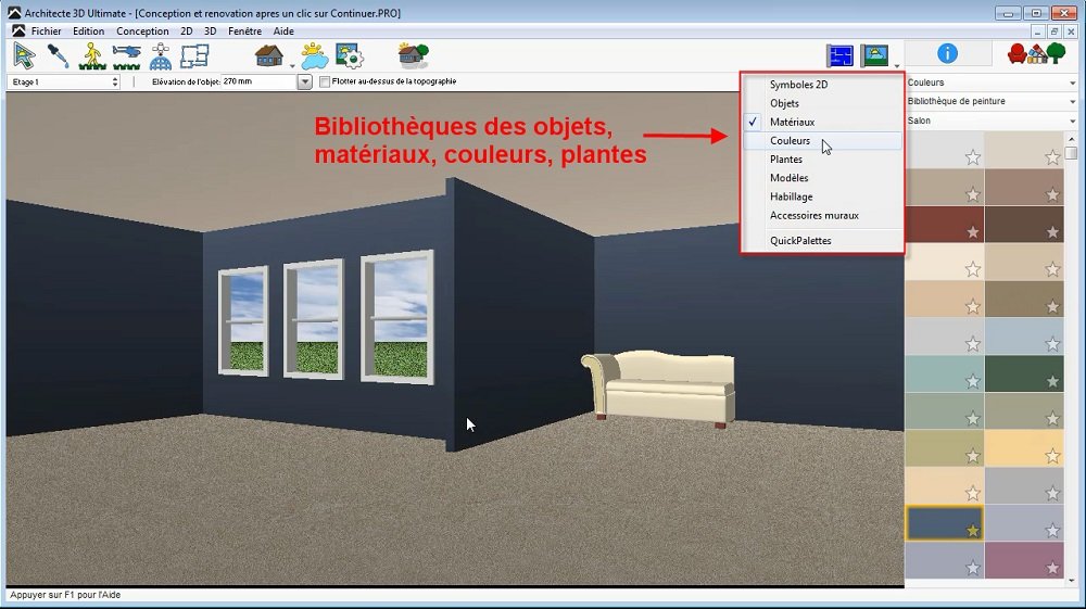 Les bibliothèques d’objets et de matériaux