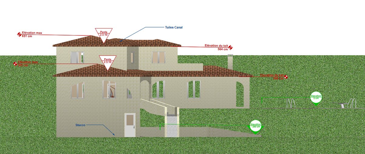 Comment créer un plan de façade avec Architecte 3D (plan pour permis de construire)