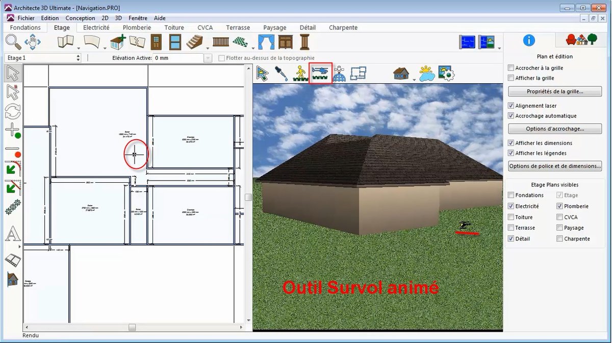 Apprendre à se déplacer dans votre maison en 2D et en 3D avec la souris