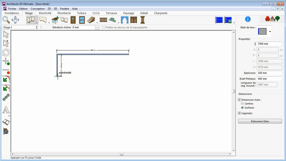 Utiliser les outils Mur pour tracer et configurer les plans de votre maison
